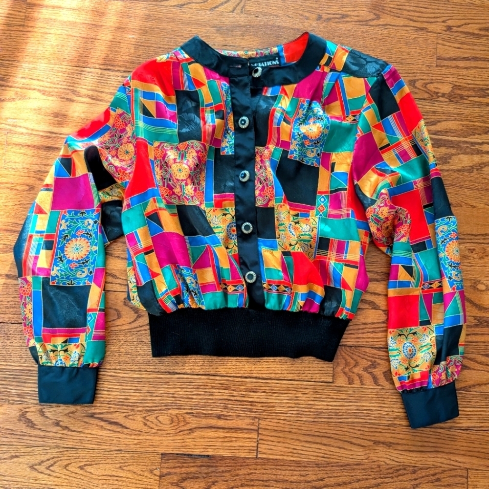 Notations - 90s Vintage Vibrant Geometric Jacket